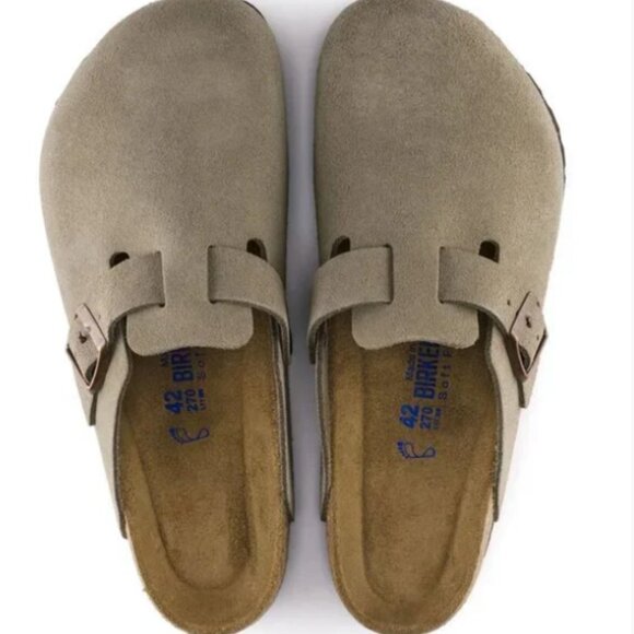 New Birkenstock Sandals Boston taupe suede mule clogs womens Slipper - Picture 5 of 5